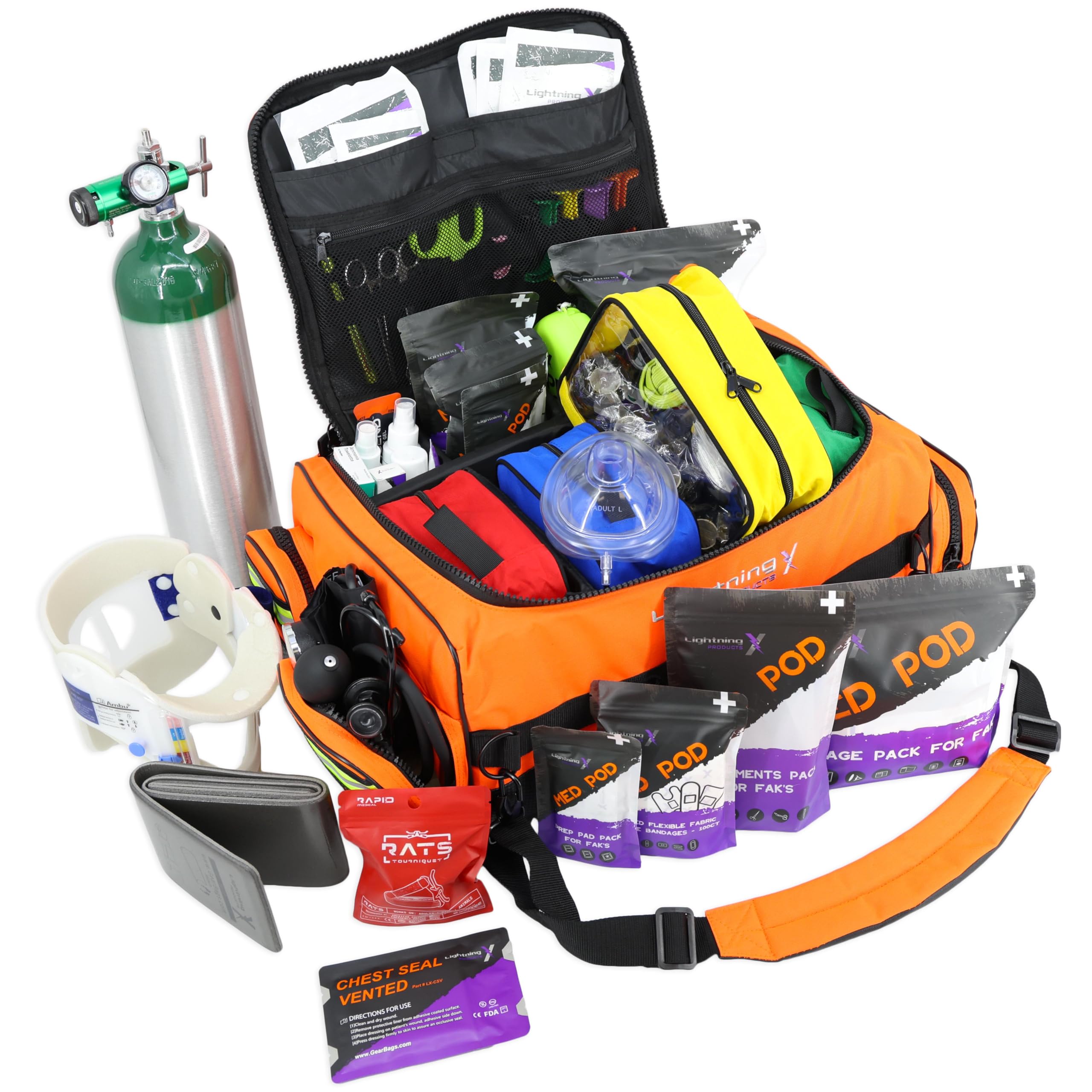 Amazon.com: Lightning X Fully Stocked X-Tuff Modular Oxygen Trauma